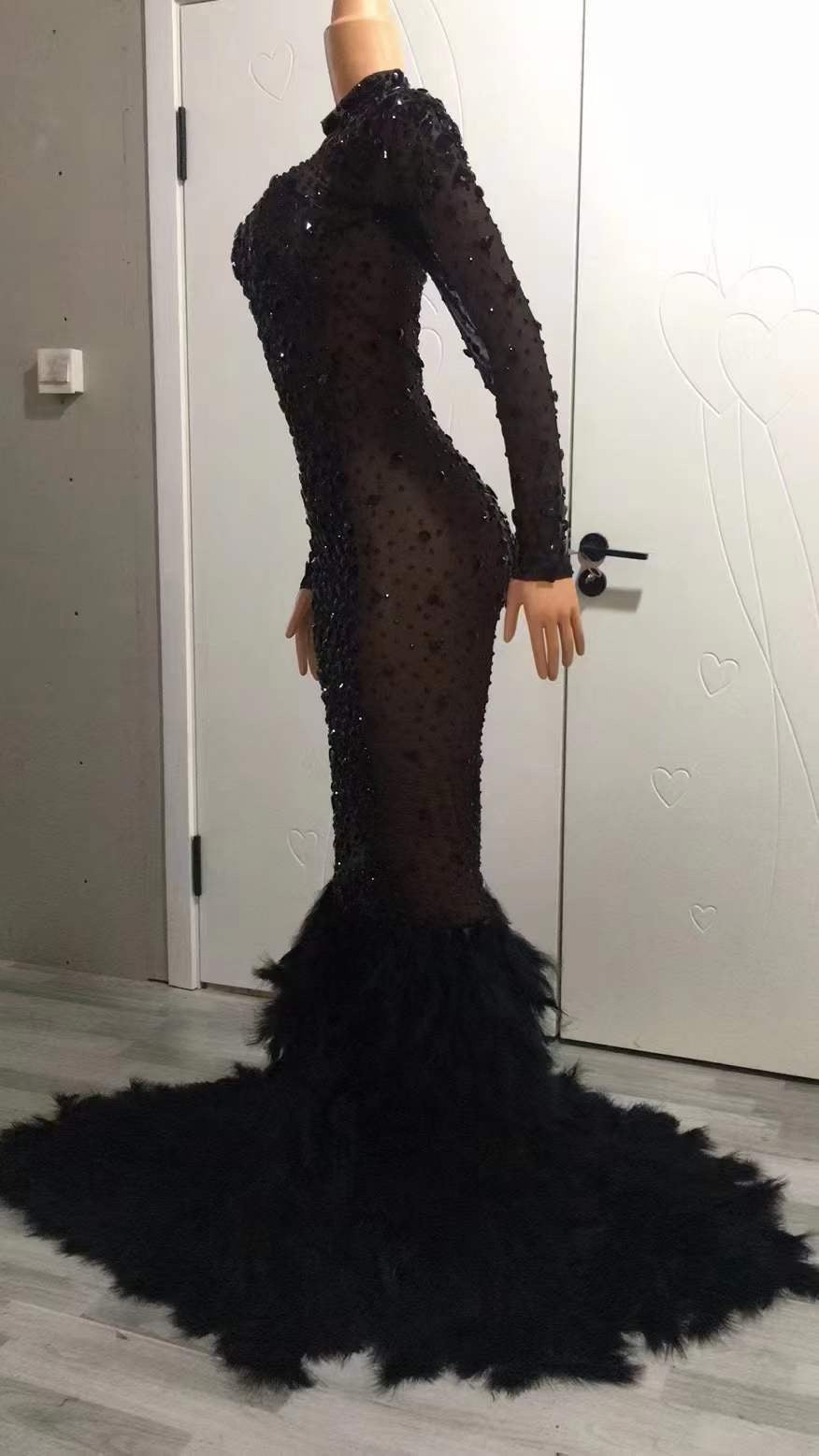 Alba Queen Long Dress Black